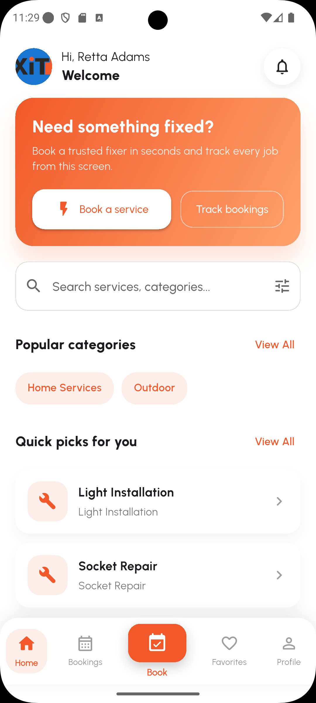 FixItZed dashboard preview